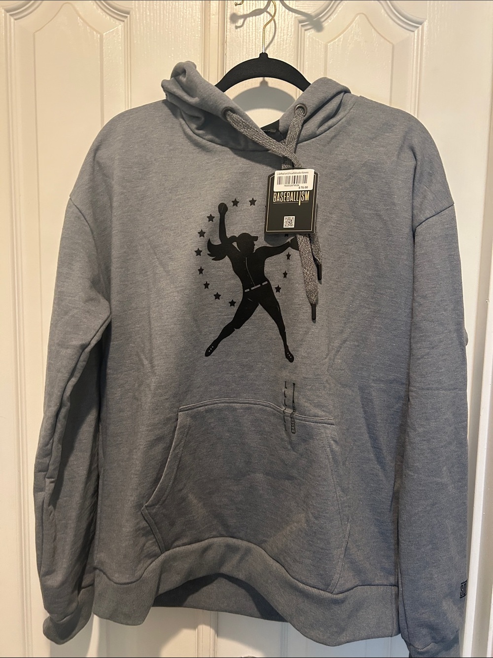 Softballism Gray Graphic Hoodie Sweatshirt